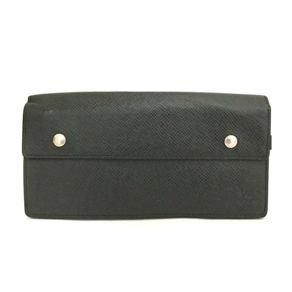 Louis Vuitton Taiga Porte Monnaie Accordion Bifold Long Wallet EUC (add a chain) - Picture 1 of 7
